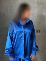 شومیز ساتن آستین پردار - Image 10