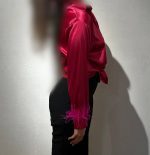 شومیز ساتن آستین پردار - Image 6